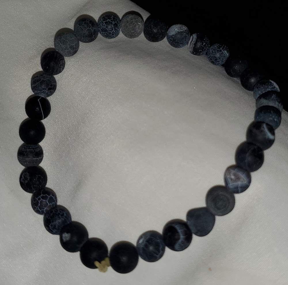 Lava Stone Handmade Stretch Bracelet